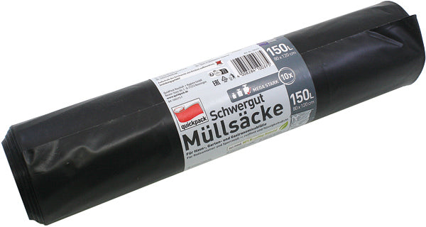 Müllsäcke 150L 80x120cm 10er schwarz