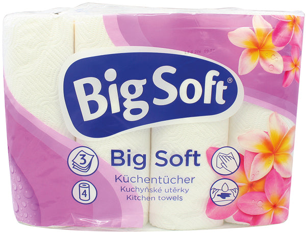 Küchenrolle 3-lagig Big Soft 4x45Blatt 25,5cm