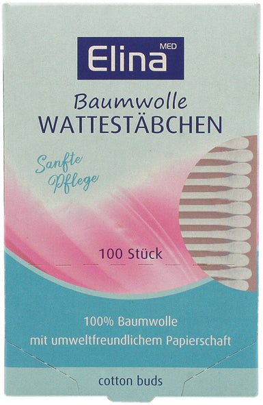 Wattestäbchen 100er Papier Elina in Papierdose