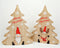 Holztannenbaum XL 14x11,3x1,9cm, liebevoll bemalt und handge