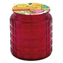 Kerze Citronella 170g rotes Glas, weißes Wachs