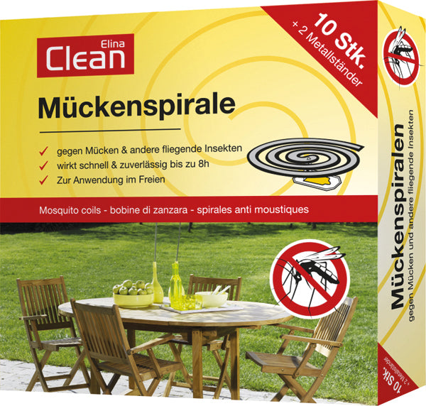 Mückenschutz Spirale 10er Citronella mit 2 Halter