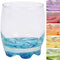 Glas Coral Saftglas 0,2l farbiger Boden 6f.sort.