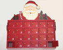 Adventskalender aus Holz XXL 27x24x6cm, rot