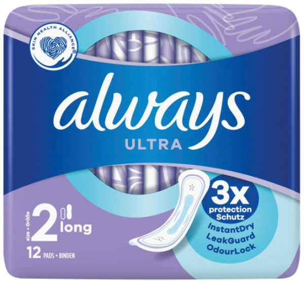 Always Ultra Dünne Binde Long 12er