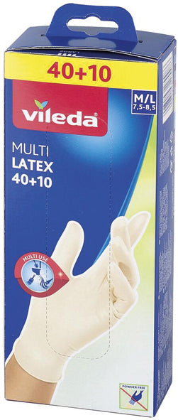 Vileda Einweghandschuhe Multi Latex 40+10 M/L