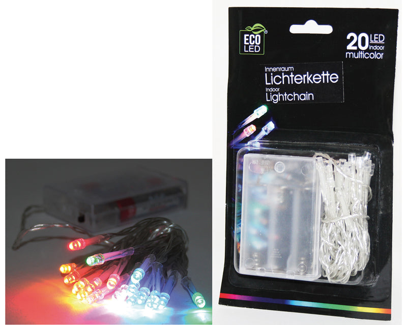 LED Lichterkette 20 LED bunt, für Innenräume