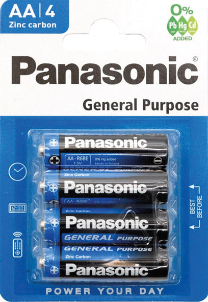 Batterie PANASONIC R6 Mignon AA 4er Pack a.Karte