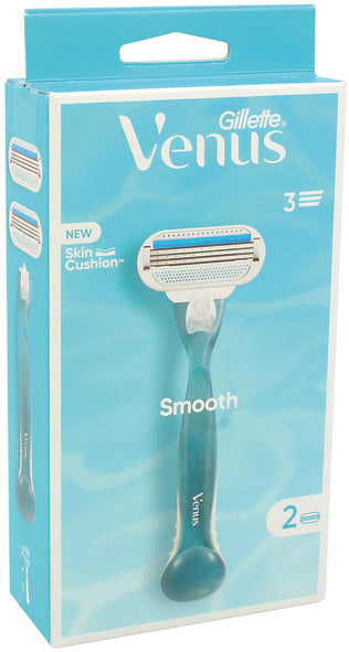 Gillette Women Venus Smooth Rasierer + 2 Klingen