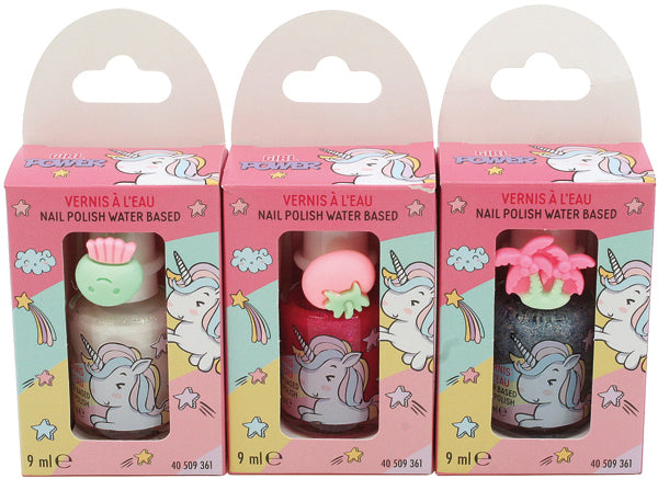 Nagellack Einhorn 9ml auf Wasserbasis 3 Farben