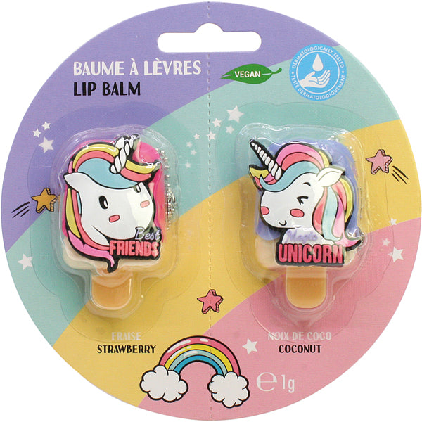 Lippenbalsam Einhorn 2er Set PUCKER POP, auf Karte