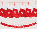 Adventskalender 140x10x12cm, Socken ca. 10x12cm